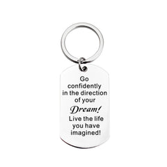 Stainless Steel Keychain Bag Pendant Gift Men Women Friends