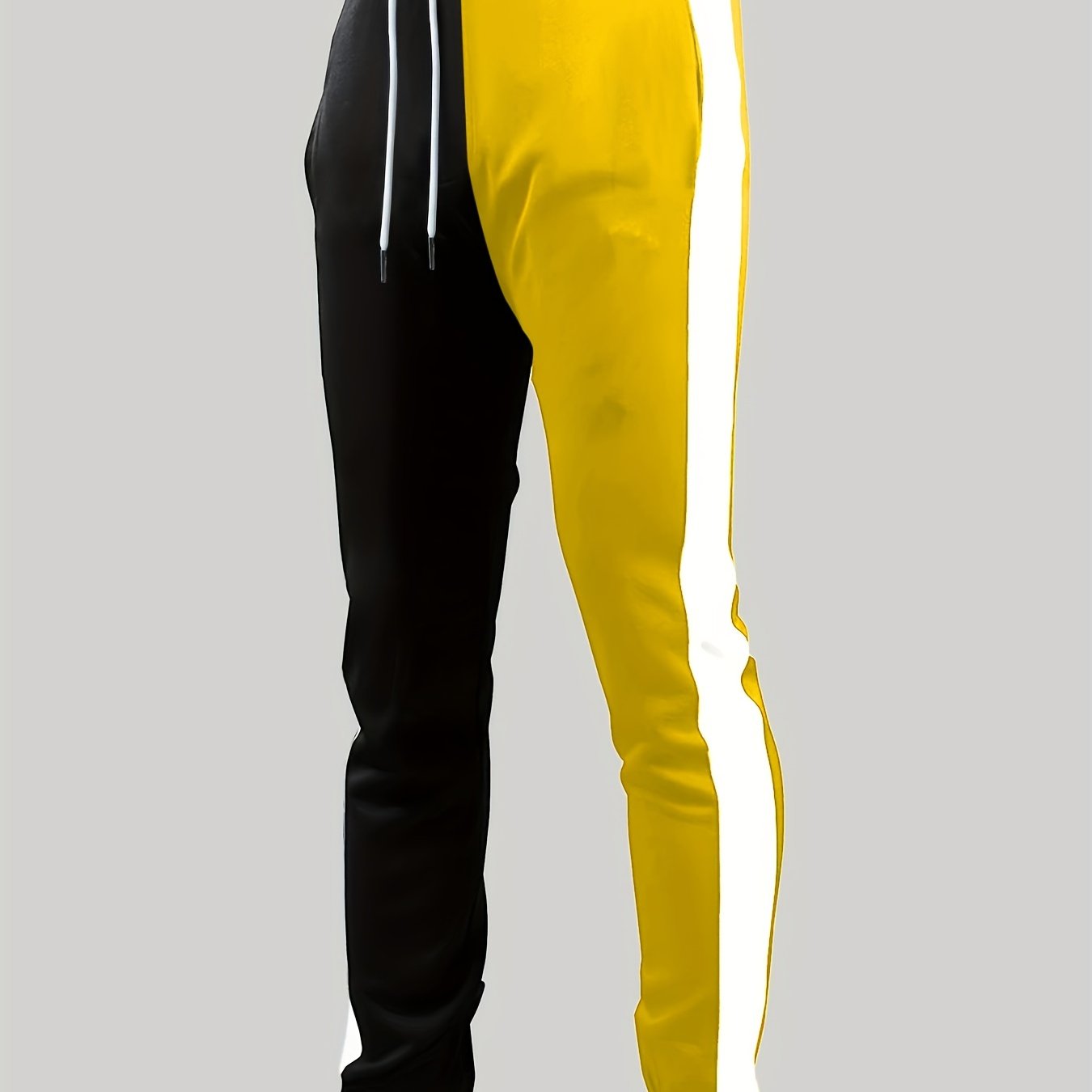 Contrast Drawstring Sweatpants Slim Fit Casual Joggers