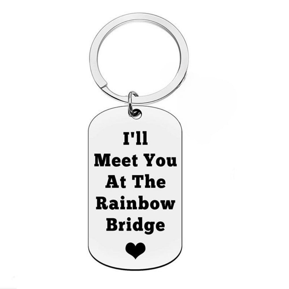 Metal Memorial Keychain Backpack Purse Pendant Ornament