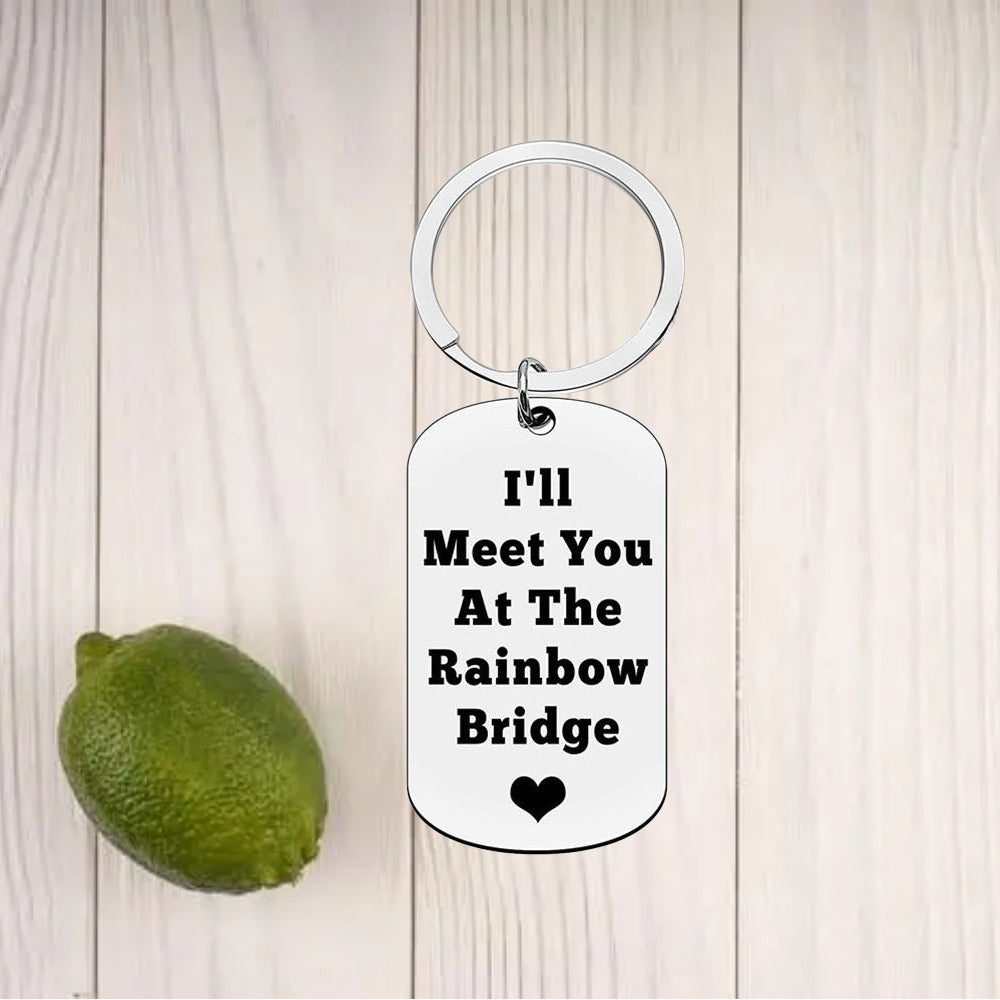 Metal Memorial Keychain Backpack Purse Pendant Ornament