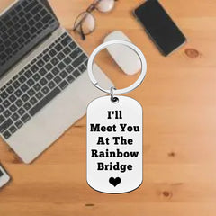 Metal Memorial Keychain Backpack Purse Pendant Ornament