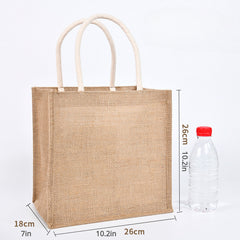 Yellow Hemp Bag Hand Painted Cotton Linen Handbag
