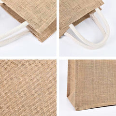 Yellow Hemp Bag Hand Painted Cotton Linen Handbag