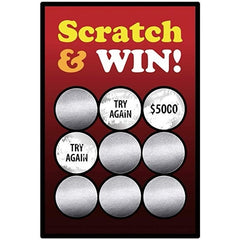 300pcs Round Silver Scratch Off Stickers for Party Favors 2.54cm