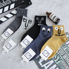 Men's Cartoon Crew Socks Breathable Cotton Comfy Casual Unisex Socks