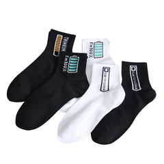 Men's Cartoon Crew Socks Breathable Cotton Comfy Casual Unisex Socks