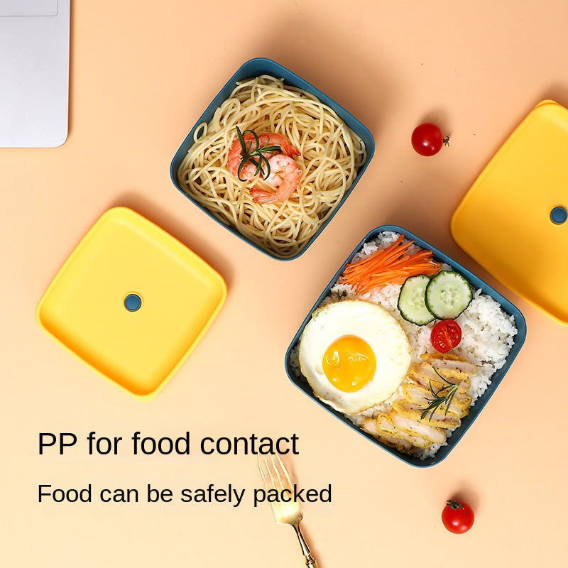 Square Sealed Lunch Box Microwave Bowl Refrigerator Freshness Food Storage