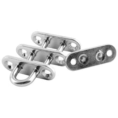 4pcs Marine Boat Stainless Steel Oblong Pad Eye Plate Hook Hanger