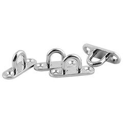 4pcs Marine Boat Stainless Steel Oblong Pad Eye Plate Hook Hanger