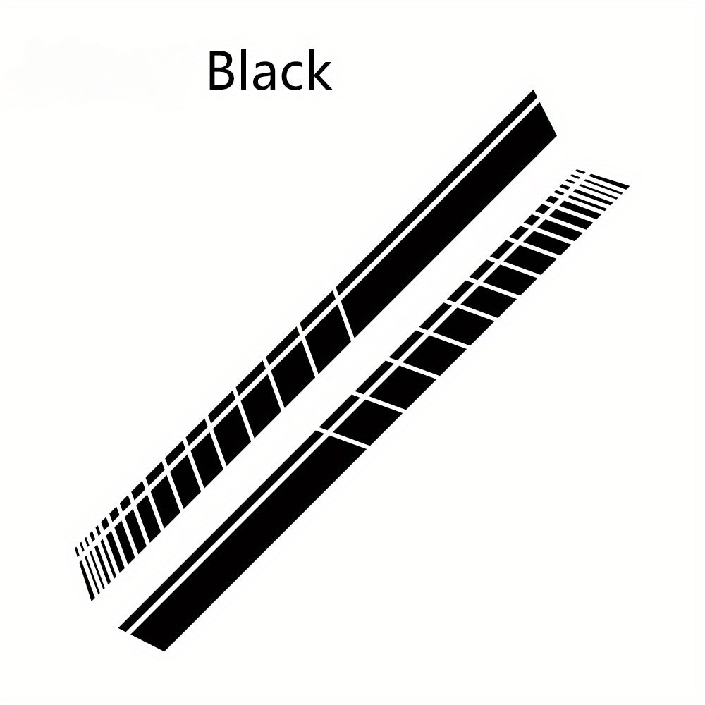 2pcs Car Side Skirt Sticker Vinyl Film Wrap DIY Tuning Scratch Protection