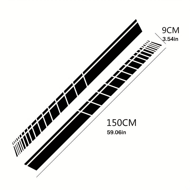 2pcs Car Side Skirt Sticker Vinyl Film Wrap DIY Tuning Scratch Protection