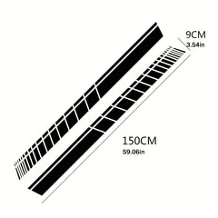 2pcs Car Side Skirt Sticker Vinyl Film Wrap DIY Tuning Scratch Protection