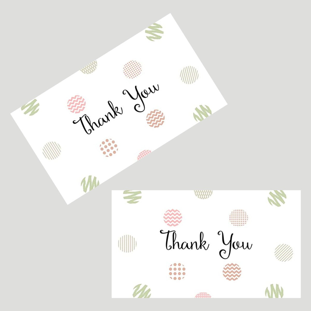 50PCS Flower Thank You Card for Weddings Showers Business Anniversaries