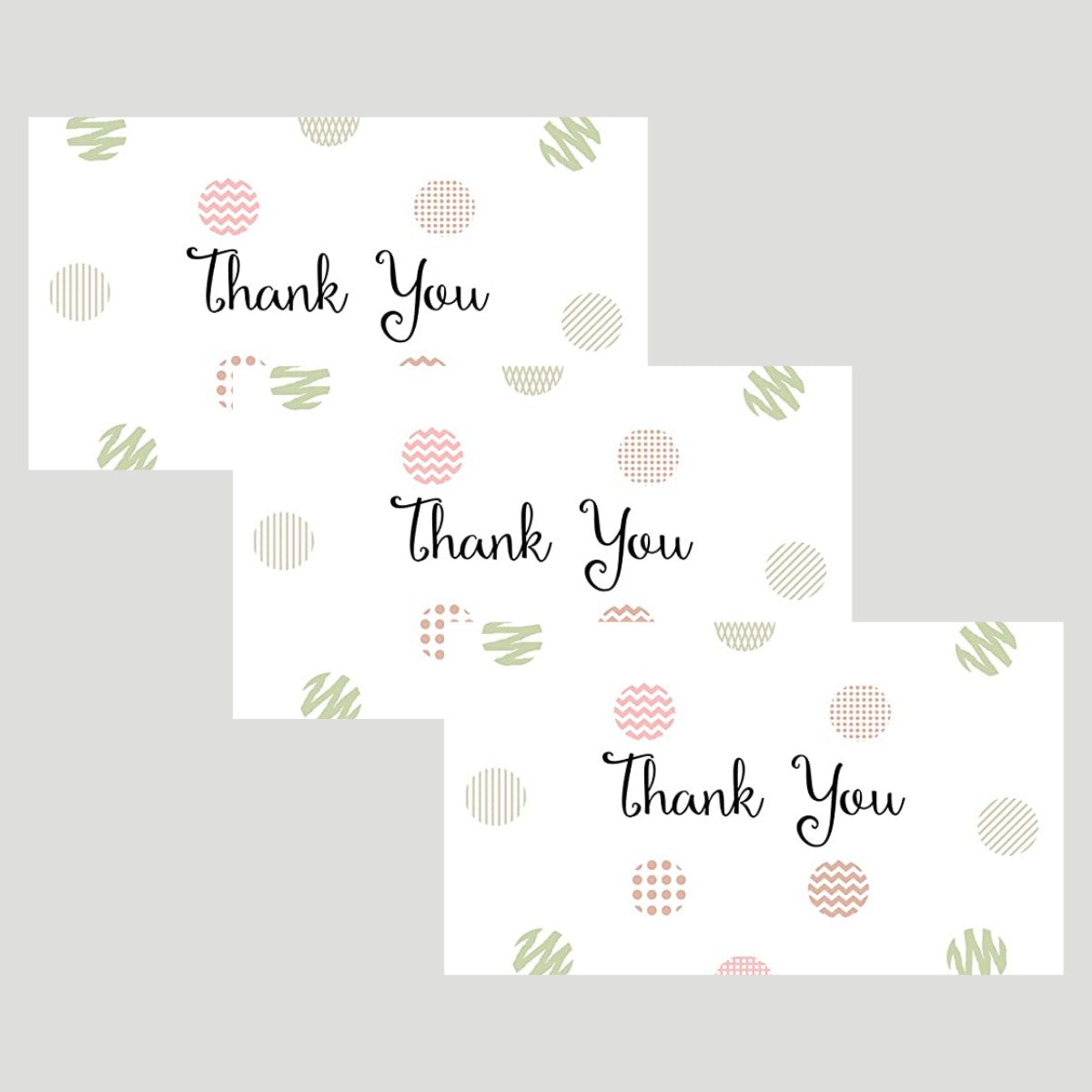 50PCS Flower Thank You Card for Weddings Showers Business Anniversaries