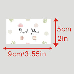 50PCS Flower Thank You Card for Weddings Showers Business Anniversaries