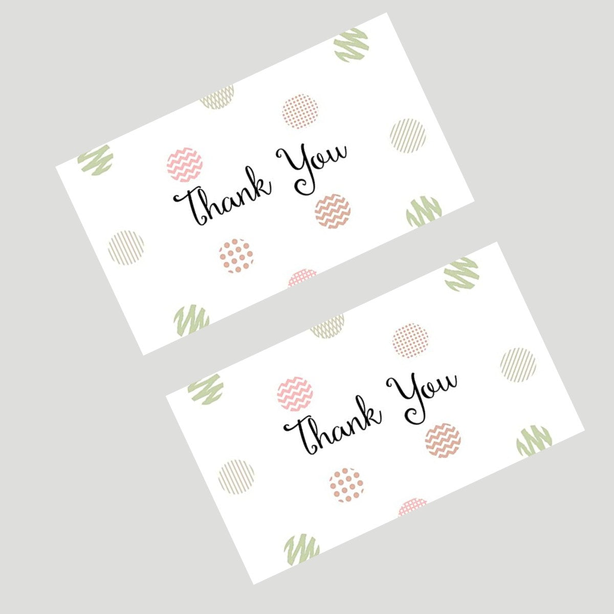 50PCS Flower Thank You Card for Weddings Showers Business Anniversaries