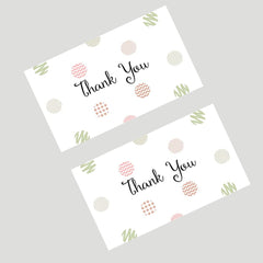 50PCS Flower Thank You Card for Weddings Showers Business Anniversaries