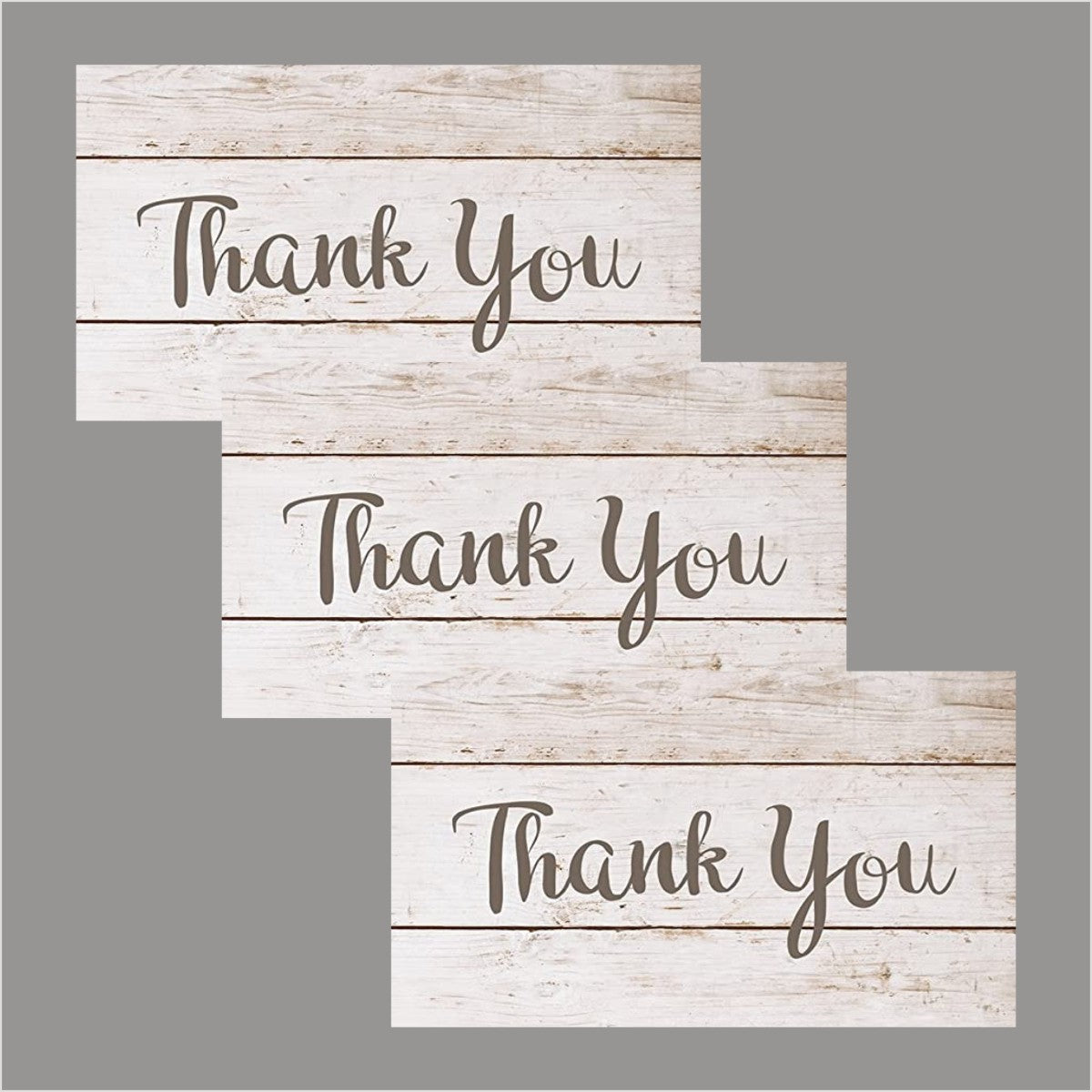 50 Thank You Cards Bulk Set - Blank Cards for Funerals, Weddings, Business