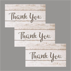 50 Thank You Cards Bulk Set - Blank Cards for Funerals, Weddings, Business