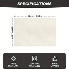 Linen Placemats Set of 8 Solid Insulation Anti-fouling Non-slip