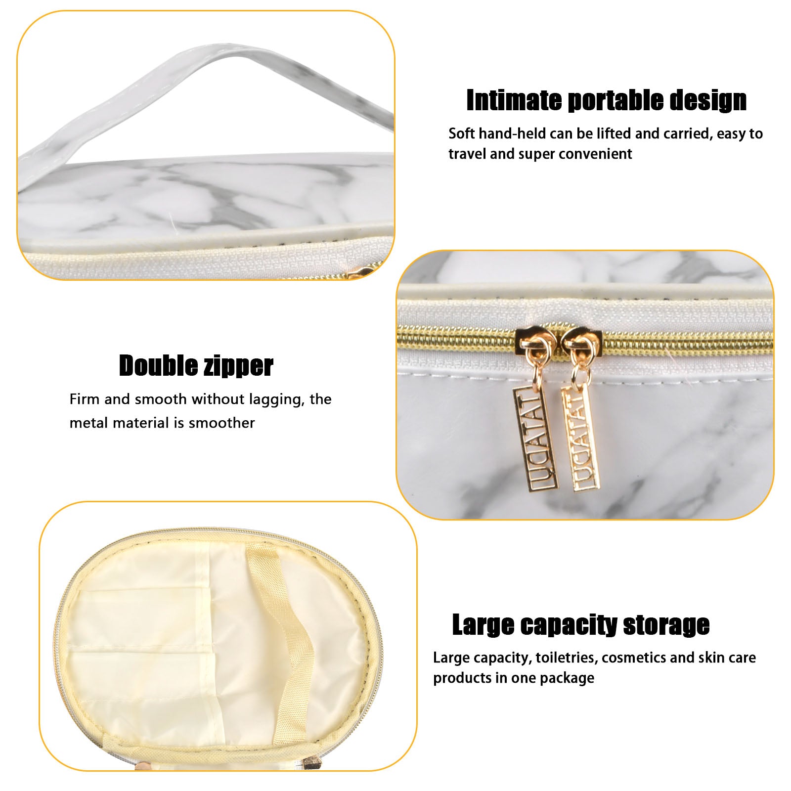 Large Waterproof PU Toiletry Bag For Travel Make Up Organiser Pouch