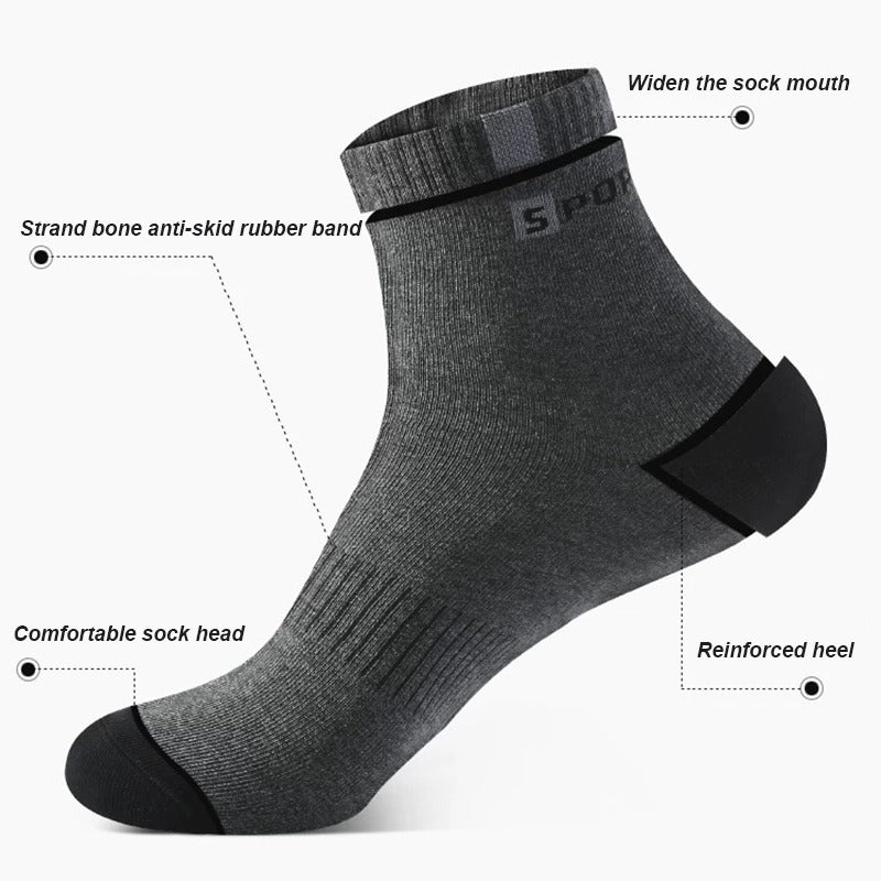 3 Pairs Cotton Sports Socks, Breathable for Running and Training