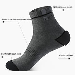 3 Pairs Cotton Sports Socks, Breathable for Running and Training