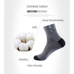 3 Pairs Cotton Sports Socks, Breathable for Running and Training