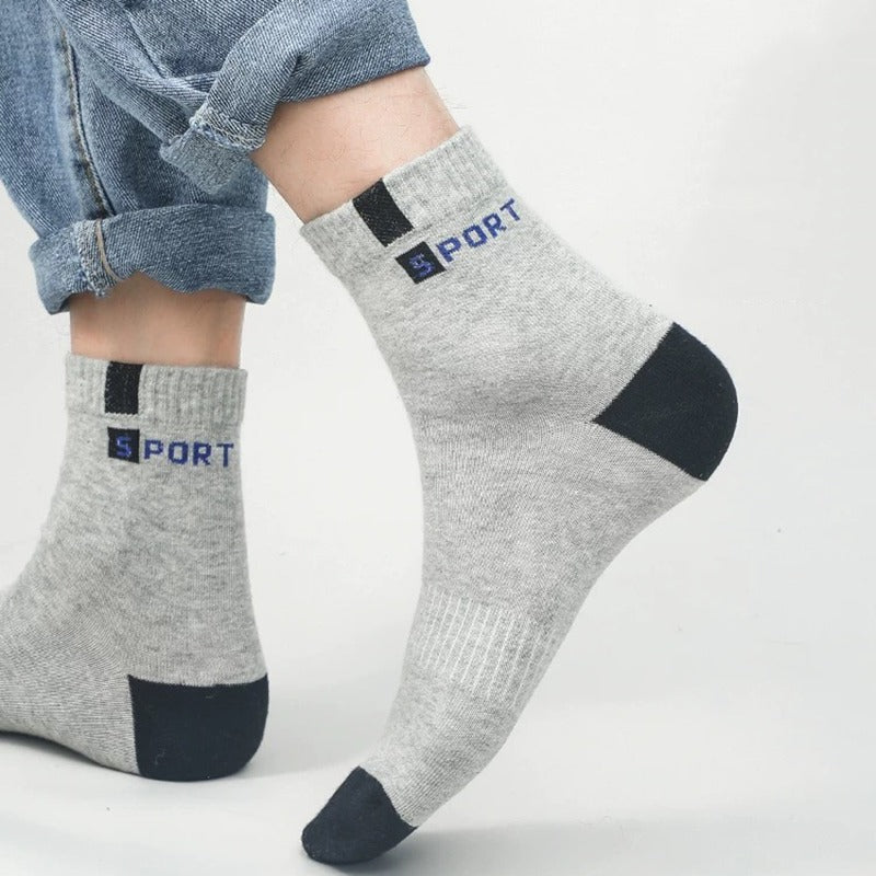 3 Pairs Cotton Sports Socks, Breathable for Running and Training