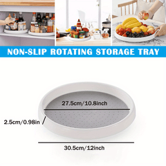 Rotating Spice Organizer 1 2 Tier Turntable Storage And Display Stand