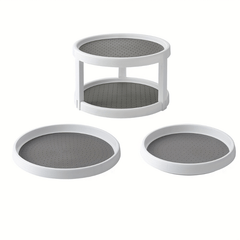 Rotating Spice Organizer 1 2 Tier Turntable Storage And Display Stand