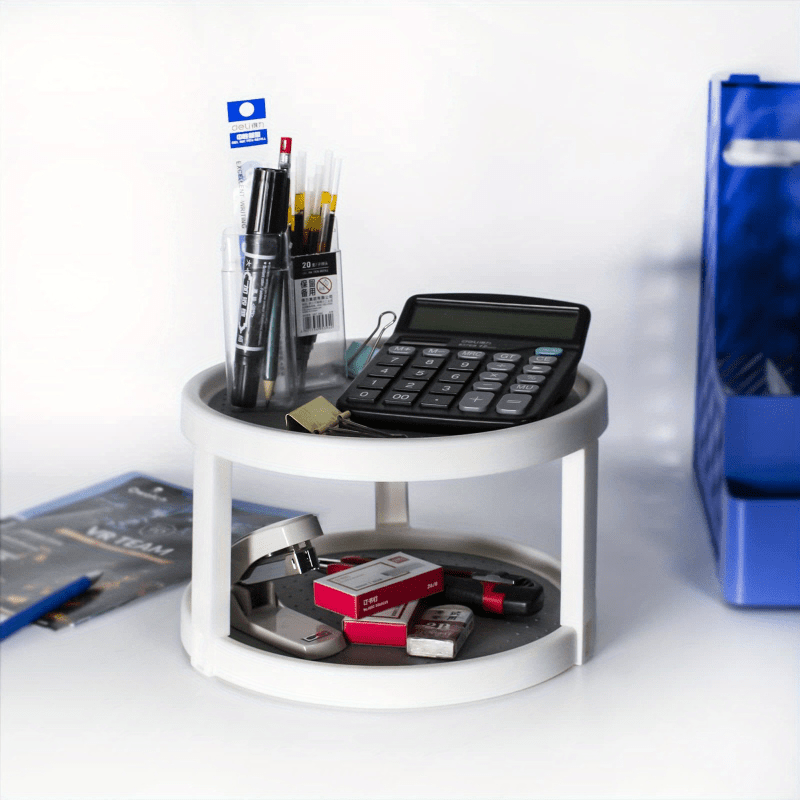 Rotating Spice Organizer 1 2 Tier Turntable Storage And Display Stand