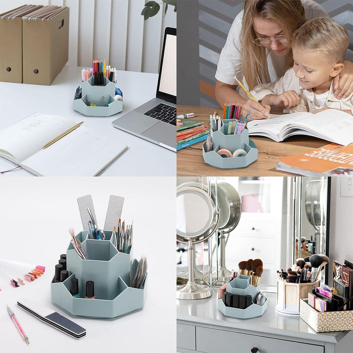 360 Degree Rotating Desktop Pen Holder Organizer