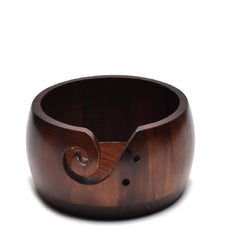 Wooden Yarn Bowl for Knitting Crochet Weaving Wool Storage