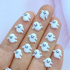 Mini Ghost Series Resin Ornaments for Jewelry Making Halloween Christmas