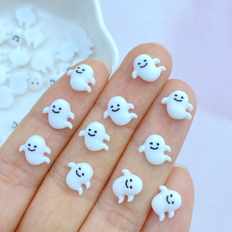 Mini Ghost Series Resin Ornaments for Jewelry Making Halloween Christmas