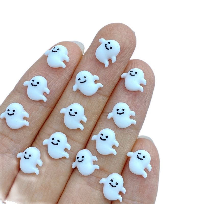 Mini Ghost Series Resin Ornaments for Jewelry Making Halloween Christmas