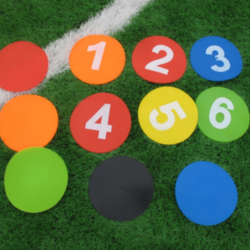 10pcs Speed Training Discs with Number Mark - Football Training Markers
