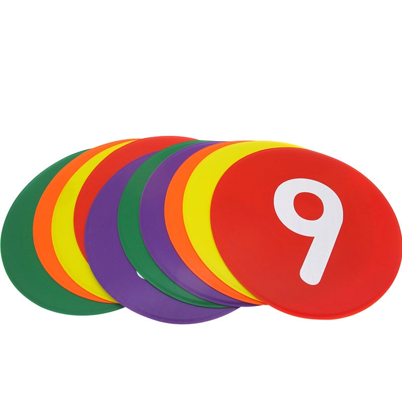 10pcs Speed Training Discs with Number Mark - Football Training Markers