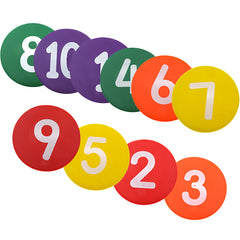 10pcs Speed Training Discs with Number Mark - Football Training Markers