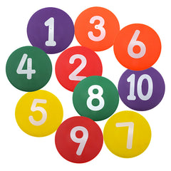 10pcs Speed Training Discs with Number Mark - Football Training Markers
