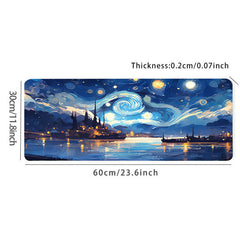 Starry Night Large Gaming Mousepad HD Keyboard Pad Mouse Mat