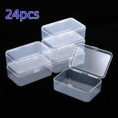 24pcs Small Plastic Storage Containers with Lids for Crafts