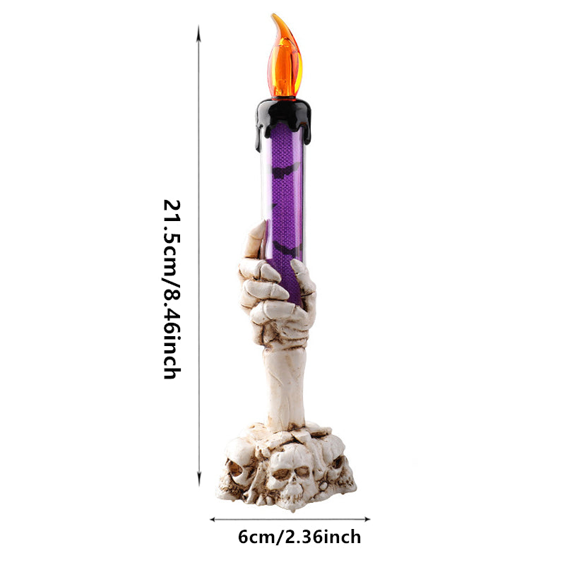 1pc Halloween LED Candle Skeleton Ghost Hand Light