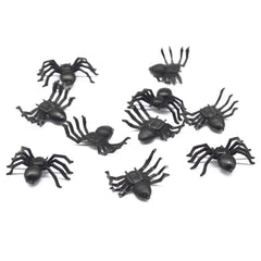 50pcs Halloween Spiders Party Props Prank Toys