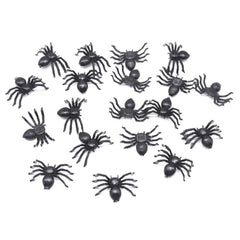 50pcs Halloween Spiders Party Props Prank Toys