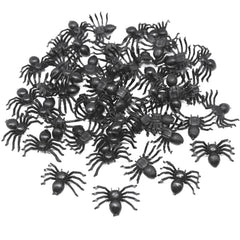 50pcs Halloween Spiders Party Props Prank Toys