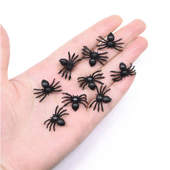 50pcs Halloween Spiders Party Props Prank Toys