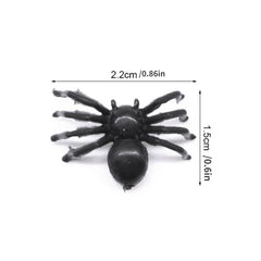 50pcs Halloween Spiders Party Props Prank Toys