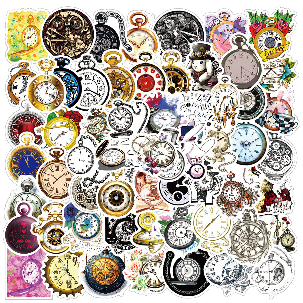 59pcs Love Doodle Retro Cartoon Decals Waterproof Stickers